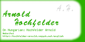 arnold hochfelder business card